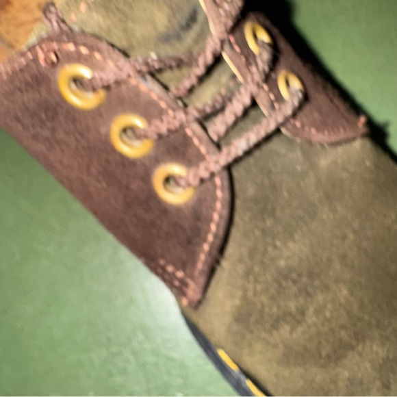 VTG England Two Tone Oxfords/Low Boots in Brown & Green Suede #1461-84 - Picture 5 of 10